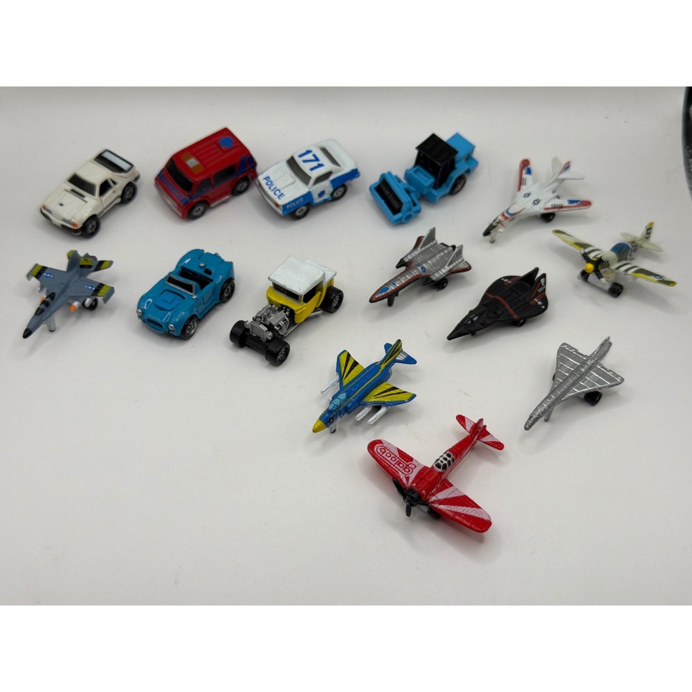 Galoob Micro Machines Toy Lot Multicolor Vintage 1988 Cars Planes 14pc
